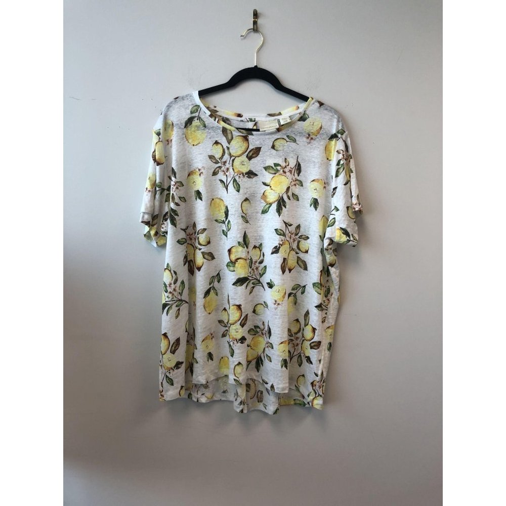 Cynthia Rowley 2X Lemon Linen Shirt (NWT)